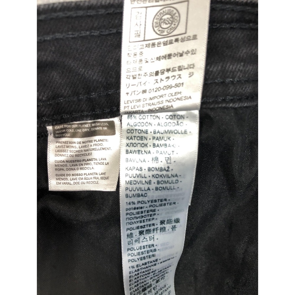 Levi's Jeans Women 30x25.5 (Tag 30x27) Black Ribcage Straight Ankle - Picture 8 of 14